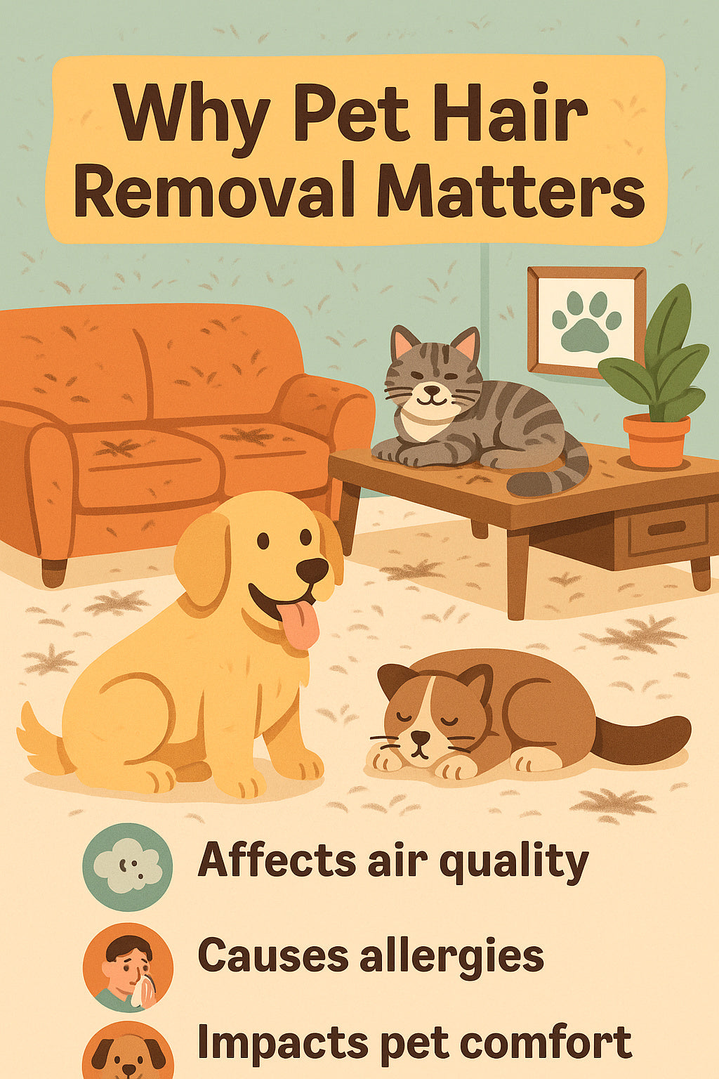Stop Pet Fur from Taking Over: Why It Matters for Your Home and Your Pet’s Health